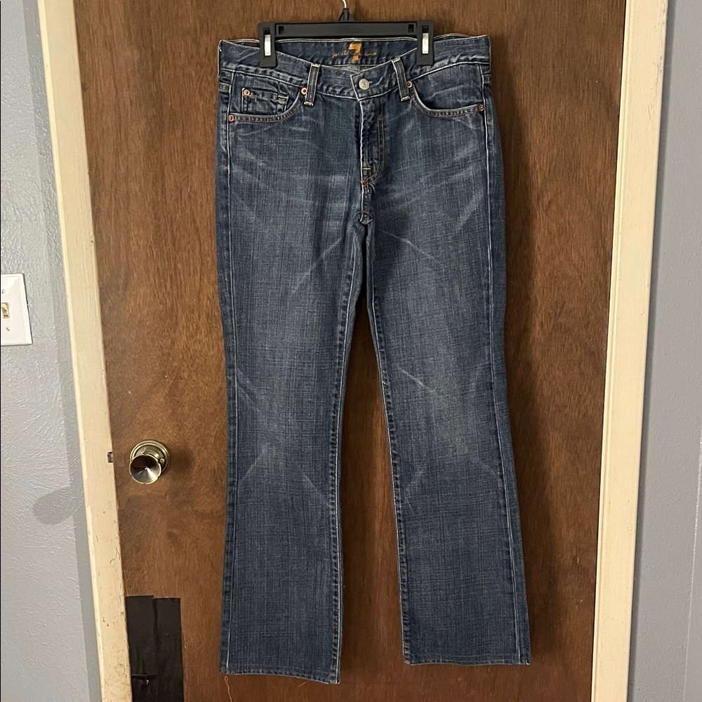 Women’s Dark Blue Boot Cut Jeans - Classic Bootleg Style